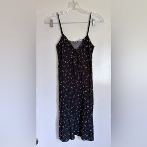 Black & Pink Floral Midi Dress by Stockholm Atelier & Other Stories Size 6